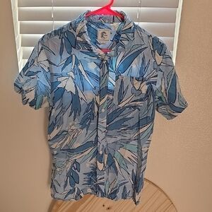 O'Neill Blue Leaf Print Men's Shirt